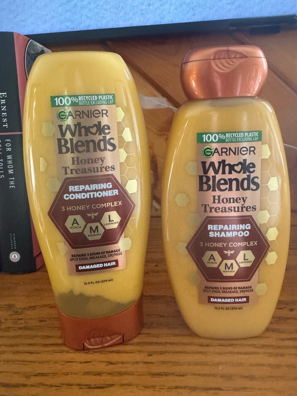 NEW Garnier Whole Blends Honey Treasures Shampoo Conditioner 12.5 oz Set